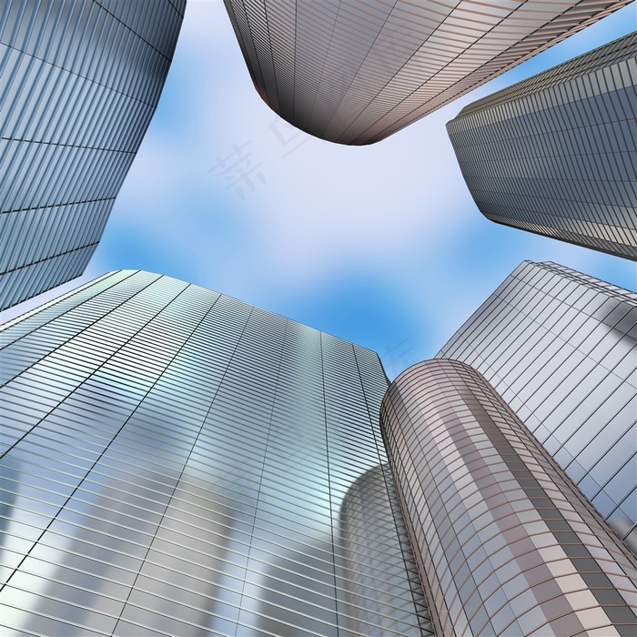 玻璃幕墙写字楼高清图片