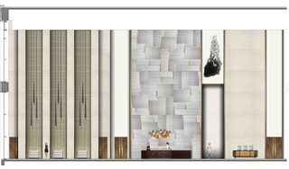 酒店大堂背景墙效果