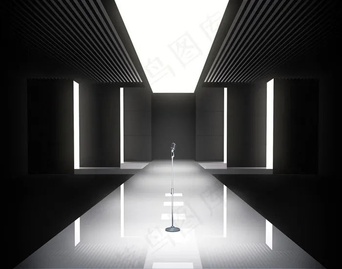 灯光和漂亮的T台