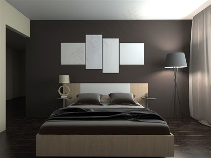 时尚清新卧室装修素材