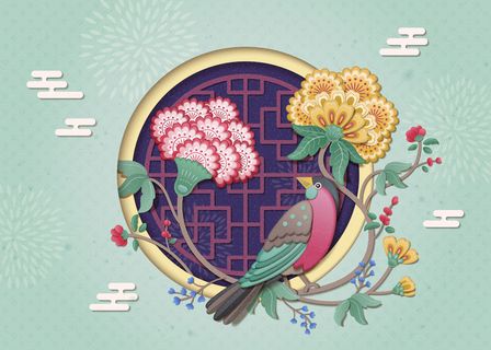 中式传统新年春节矢量素材