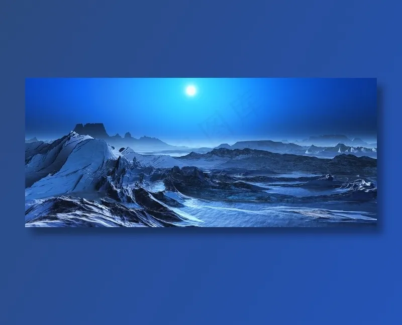 美丽的雪山景色