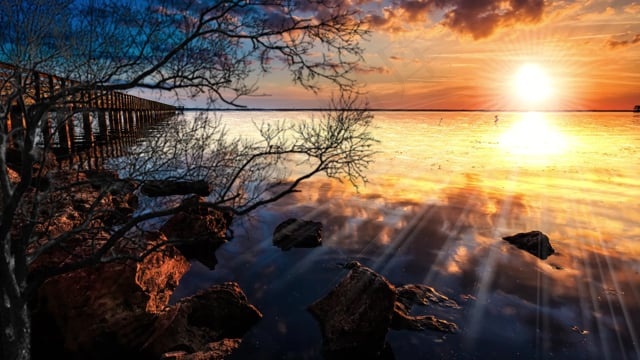 美妙的, 自然, 云, 瀑布, 海滩