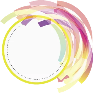 弧线装饰卡通简笔红黄渐变