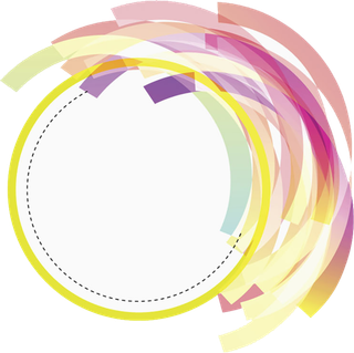 弧线装饰卡通简笔红黄渐变