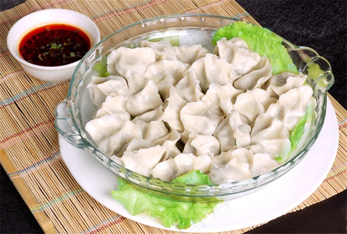 小吃韭菜水饺美食素材中华美食