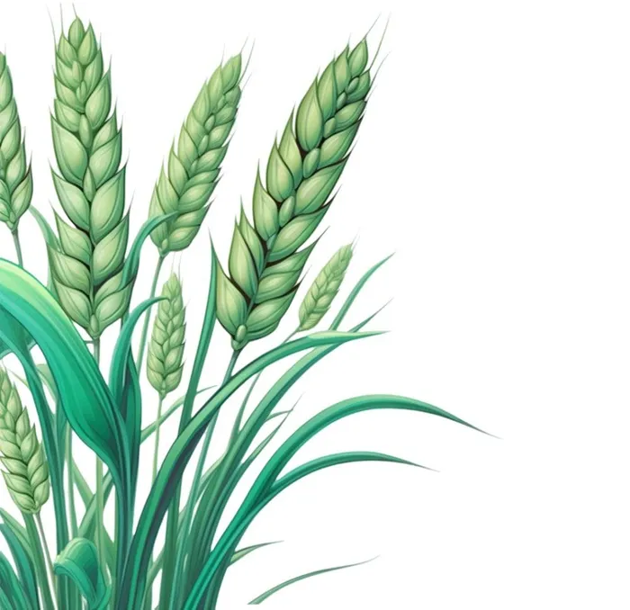 绿色小麦麦穗免抠(1056x1024)