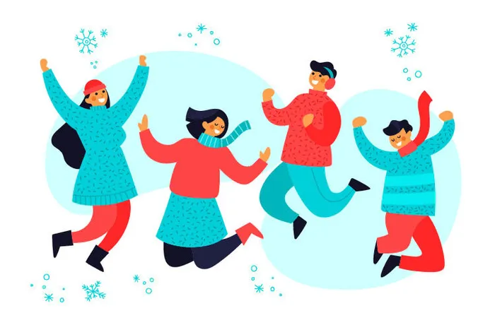 冬天服饰服装冬装穿冬装保暖冬季卡通人物男女装Ai矢量图片素材ai矢量模版下载