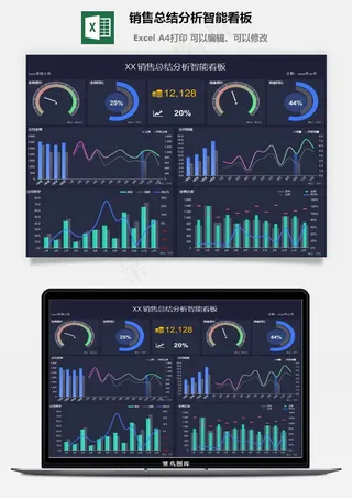 销售总结分析智能看板