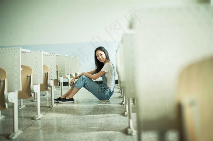 校园清秀美女学生妹摄影