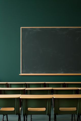 桌椅黑板学生教师简约背景