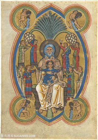 教父艺术装饰画挂画手绘插画