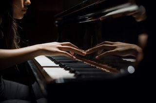 钢琴演奏场景摄影背景