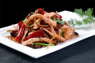 XTS003江湖菜-茶树菇煸板筋