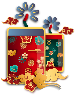 祥云红包中国风元素