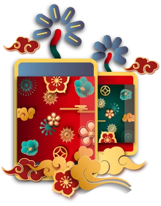 祥云红包中国风元素