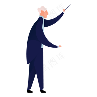 音乐指挥人物免抠图