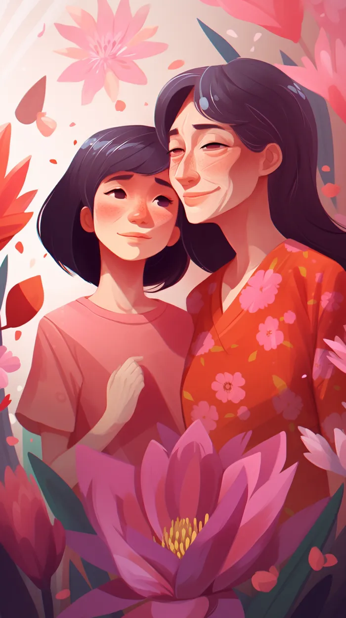 母亲 温馨 节日 爱护 温柔