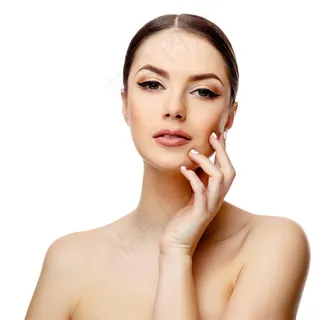 手轻抚着脸的美女摄影