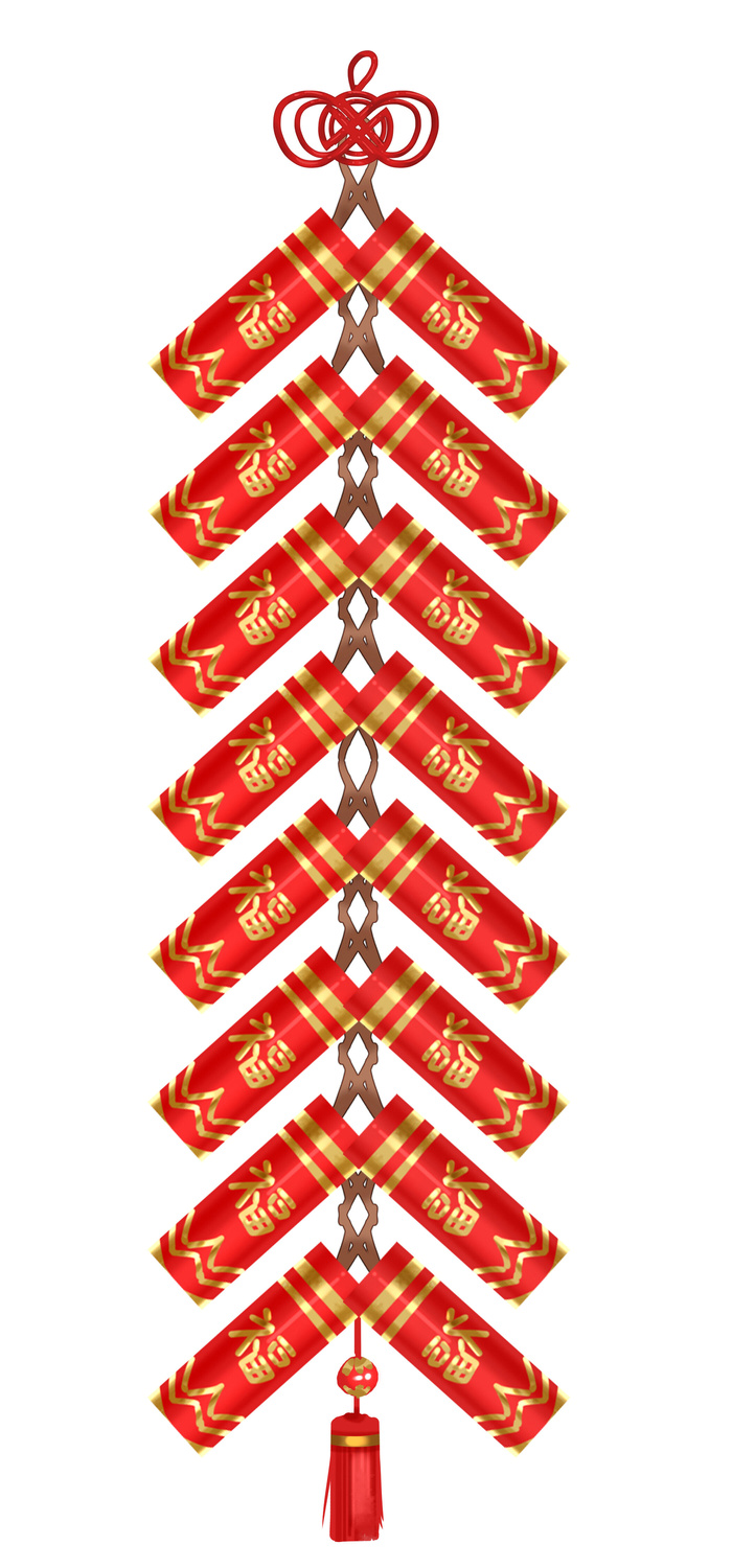 附件装饰新年psd模版下载