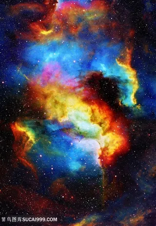 七彩奇幻银河系星云高清图片