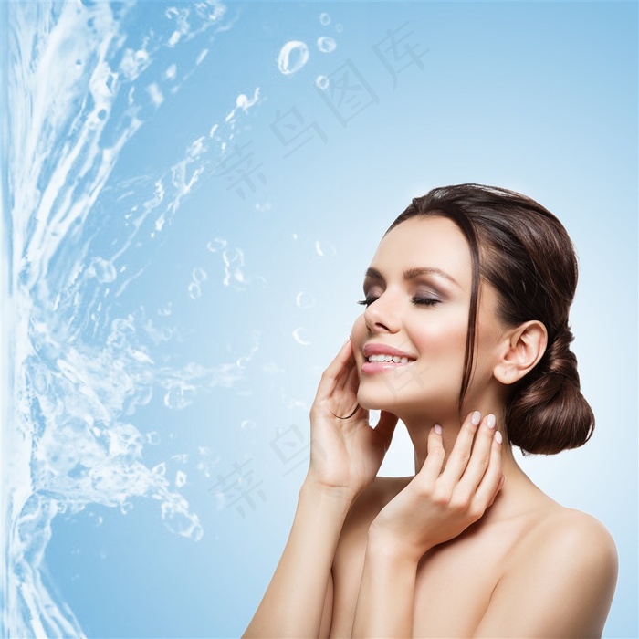 化妆品美女图片