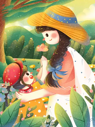 母亲节 母亲节插画 母亲节宣传
