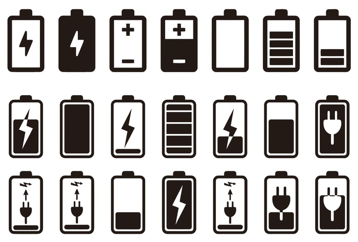 矢量电池充电标志大全cdr矢量模版下载