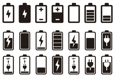 矢量电池充电标志大全