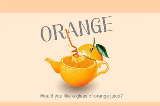水果橘子茶壶海报