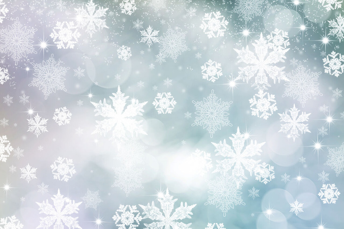 绚丽雪花冬天背景图片