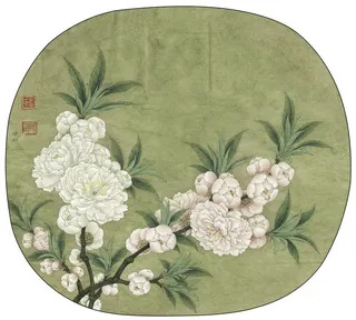 临宋碧桃图古画