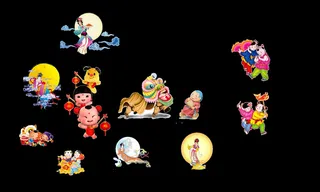 中秋节嫦娥儿童素材