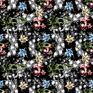 花卉唯美手绘花朵面料纹理手机壳布料面料印花服装矢量图案素材