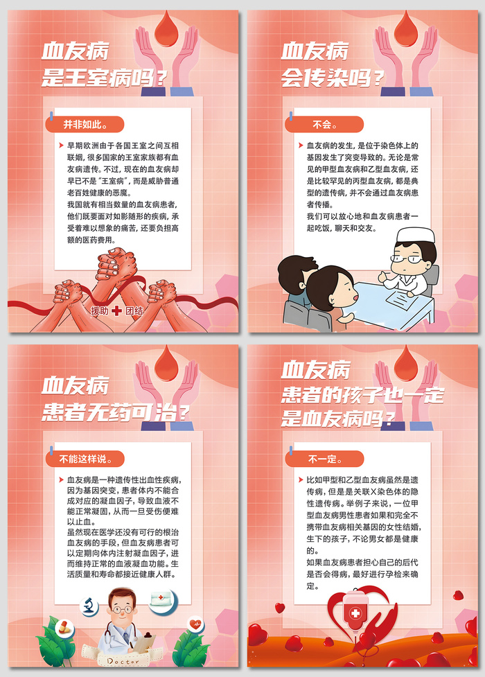 世界血友病日相关知识挂图