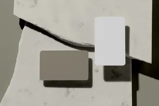 石块背景正反面高档轻奢名片样机