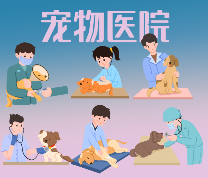 小狗小猫看病宠物医院psd模版下载