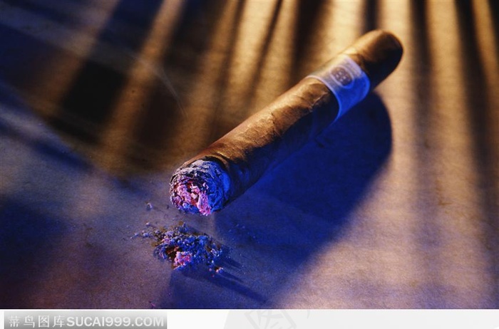 一支燃着的雪茄