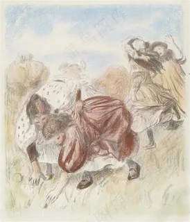 唯美水彩人物艺术装饰画