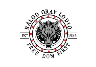 狼  logo 圆形  五角星 头像