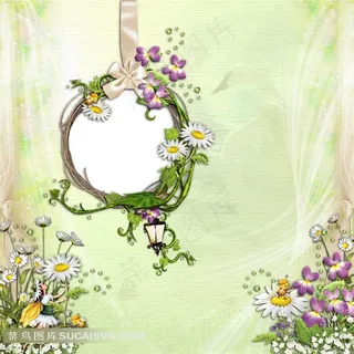 高清精美花草相框素材图片下载