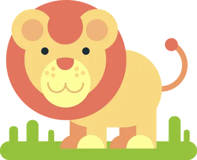 狮子 动物 漫画画 简单的 