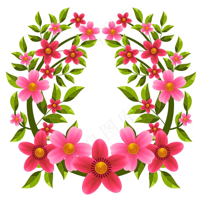 花环卡通画图片素材