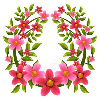 花环卡通画图片素材