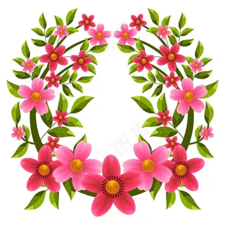 花环卡通画图片素材