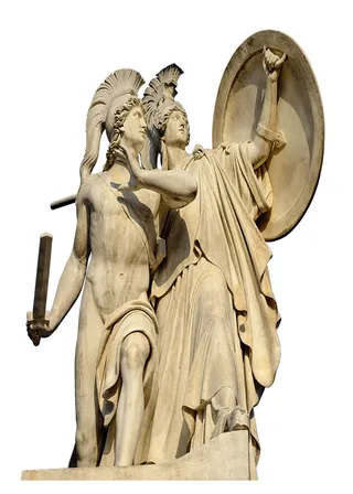 雕塑素材psd模版