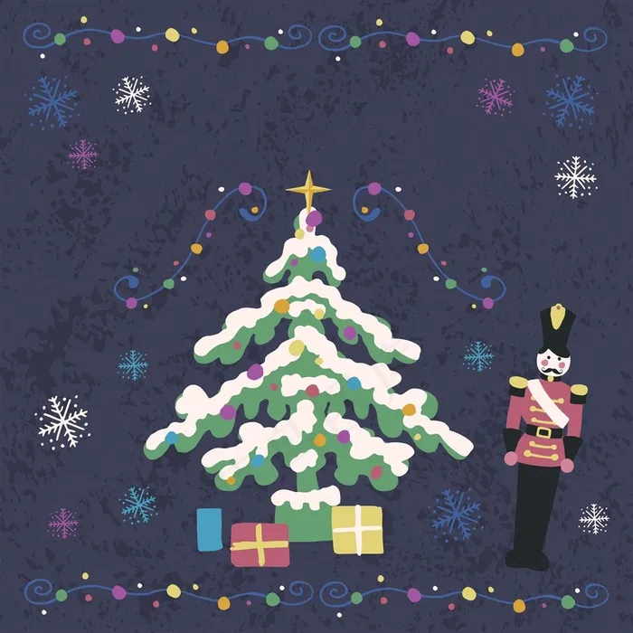 水彩圣诞插画素材