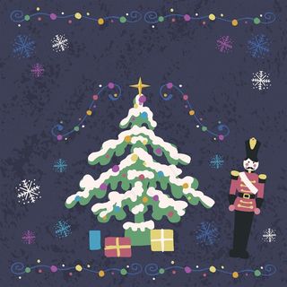 水彩圣诞插画素材