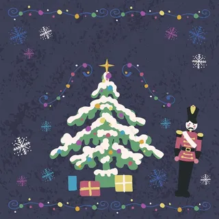 水彩圣诞插画素材