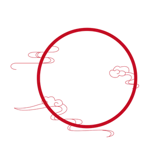 中国风中式传统祥云图案国潮古风边框云纹装饰元素PNG免抠素材图